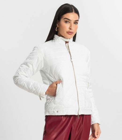 Jaqueta Feminina Em Microfibra Endless Branco