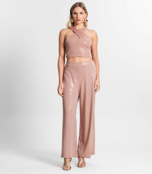 Calça Feminina Em Lantejoula Endless Unica
