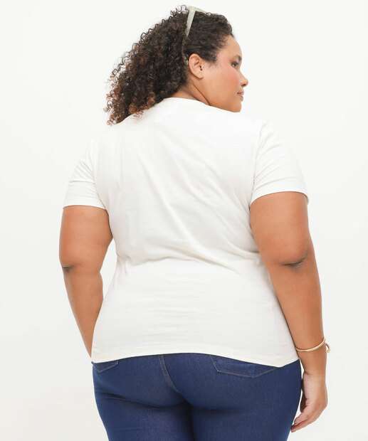 Blusa Plus Size Feminina Estampa Folhas Marisa