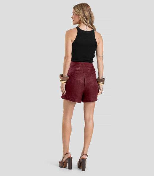 Shorts Feminino em Tecido Dianna Vermelho