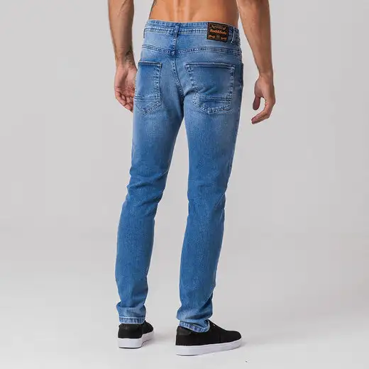 Calça Jeans Skinny Puídos Masculina Rock e Soda