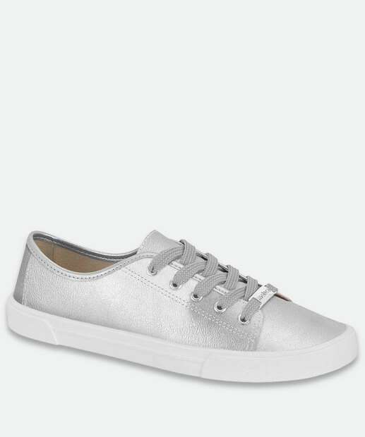 Image_Tênis Casual Feminino Metalizado Moleca Prateado
