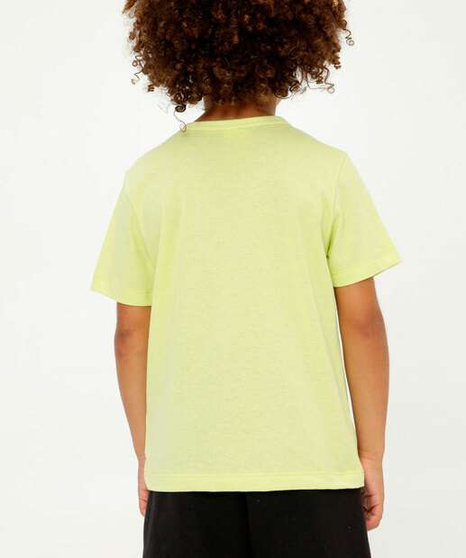 Camiseta Infantil Manga Curta Dinossauro MR Tam 4 a 10