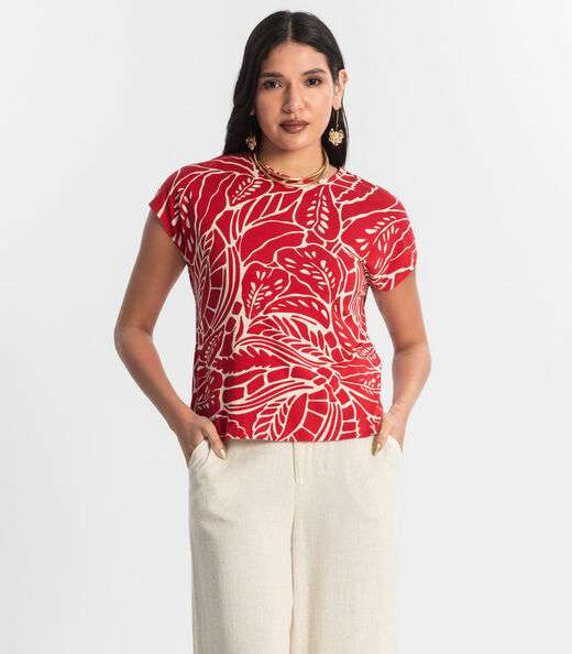 Image_Blusa Feminina Estampada Rovitex Vermelho