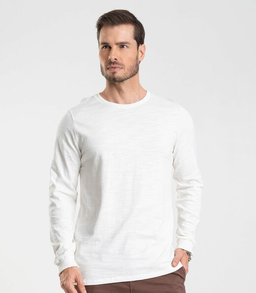 Camiseta Manga Longa Diametro Bege