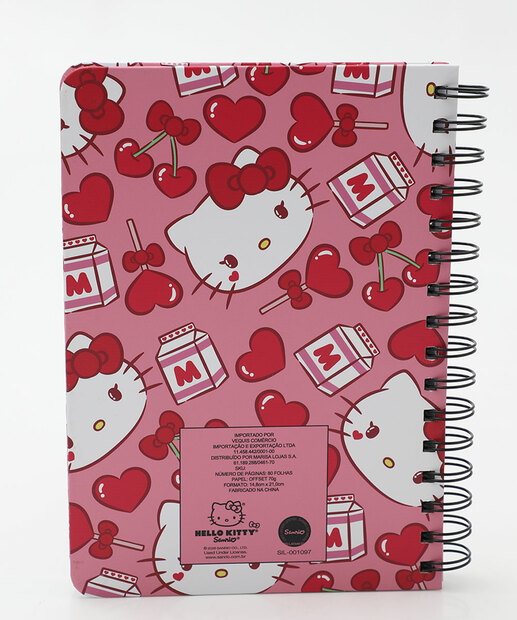 Caderneta Anotações Hello Kitty Rosa