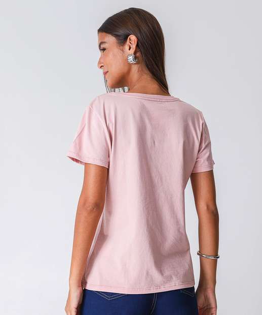 Blusa Feminina Estampa Cereja Manga Curta Marisa