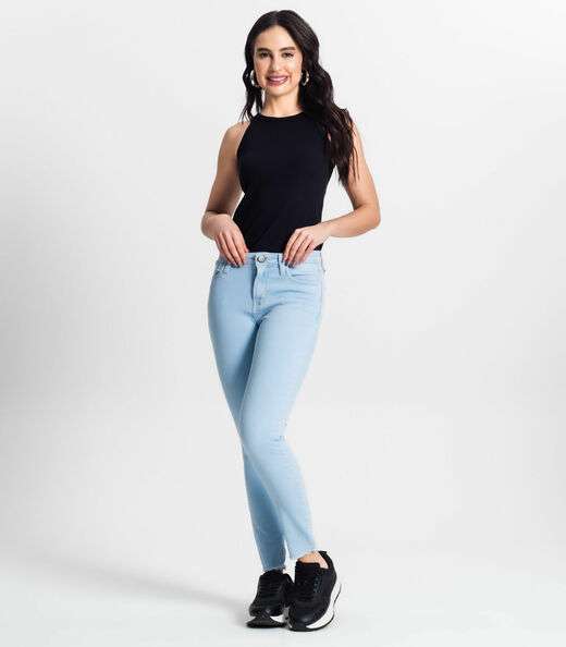 Calça Feminina Jeans Skinny Loom Azul