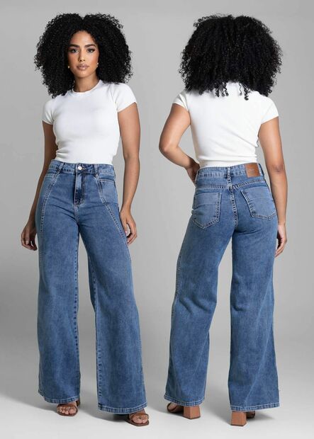 Calça Jeans Sawary Wide Leg - 282975