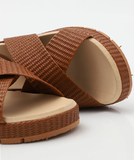 Sandália Flatform Feminina Marisa Marrom