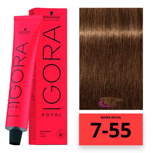 Image_Schwarzkopf Igora Royal Coloração 7/55 Louro Médio Dourado Extra 60ml