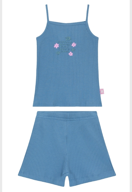 Image_Conjunto em Ribana Canelada Menina com Regata e Short Guloseima