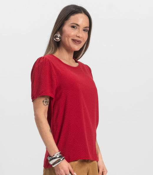 Blusa Feminina Em Viscose Infinita Cor Vermelho