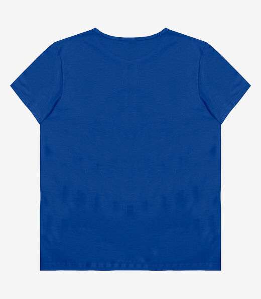 Blusa Baby Look Feminina Estampada Select Azul