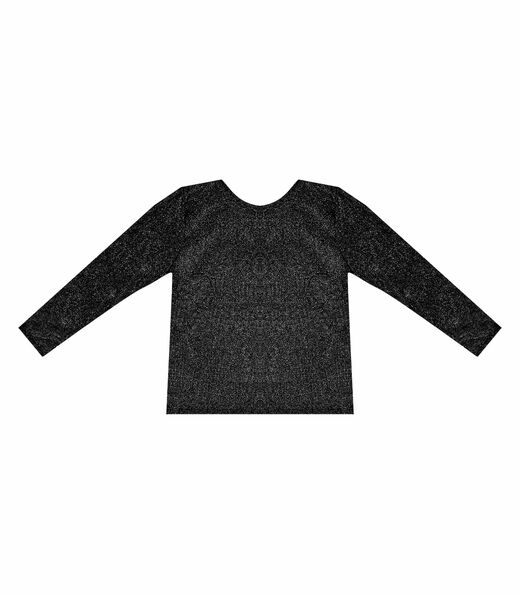 Blusa Manga Longa Feminina Infinita Cor Preto