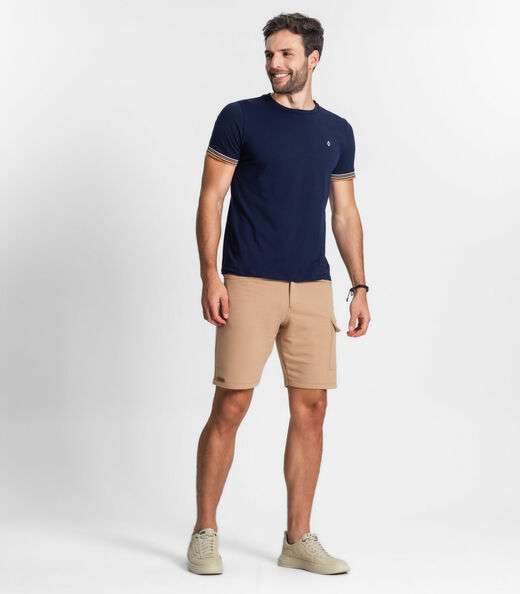 Camiseta Básica Masculina Diametro Azul