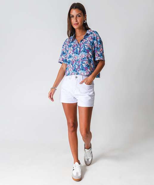 Image_Short Mom Sarja Feminino Brilho Lurex Branco