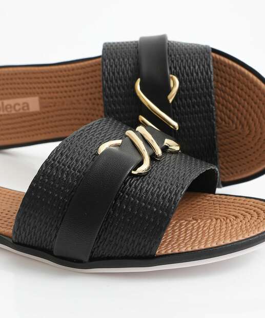 Rasteirinha Feminina Moleca Preto