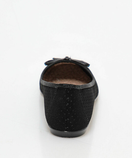 Sapatilha Feminina Bico Quadrado Laço Moleca Preto