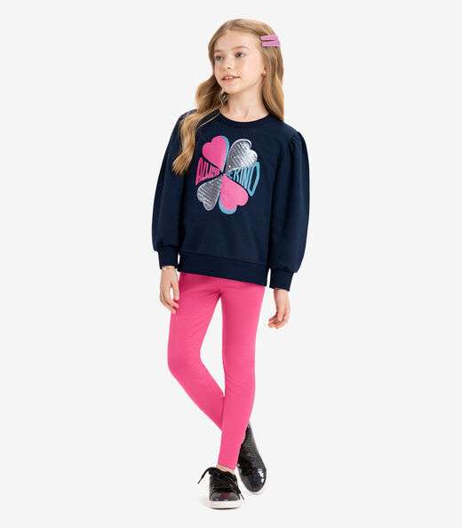 Conjunto Infantil Blusão Com Legging Rovi Kids Azul