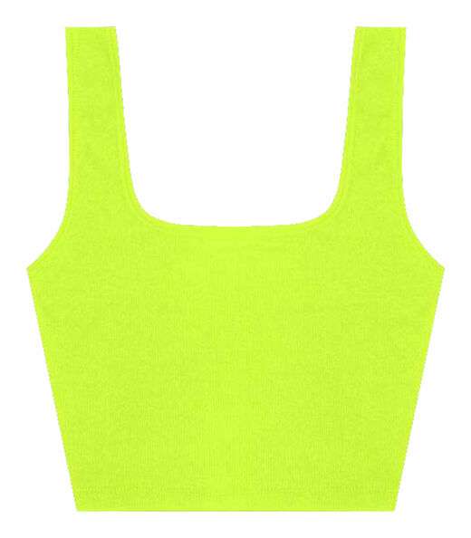 Top Cropped Ribana Básico Rovitex Verde