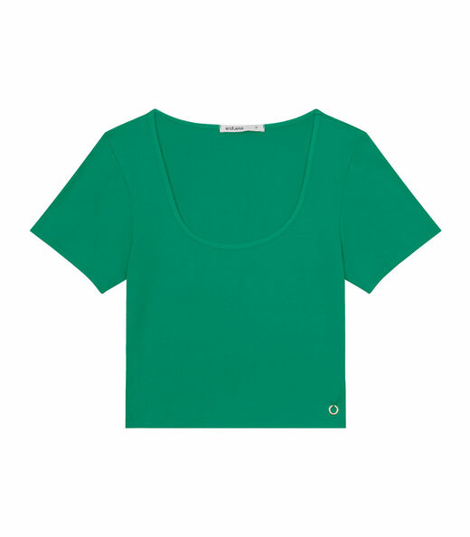 Blusa De Viscotorcion Decote Feminino Endless Verde