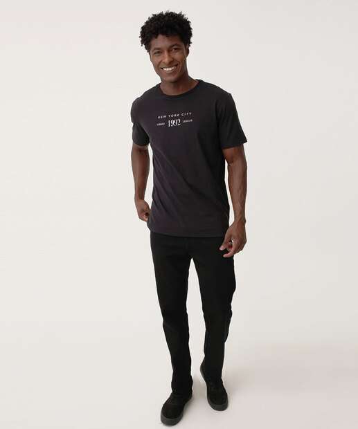 Calça Masculina Jeans Reta Bolsos MR
