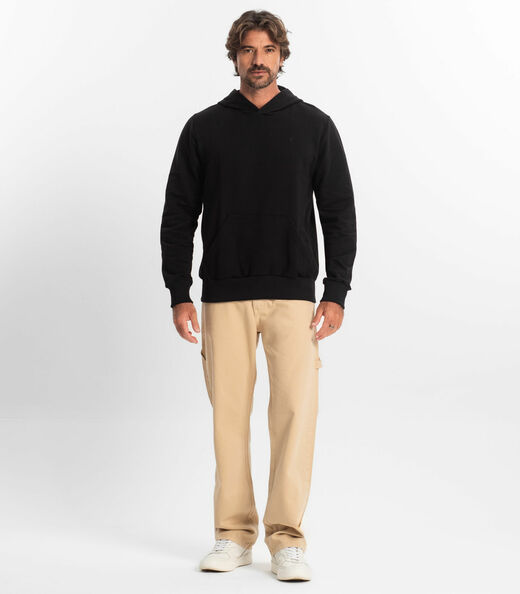 Blusão Masculino Básico com Capuz Diametro Preto