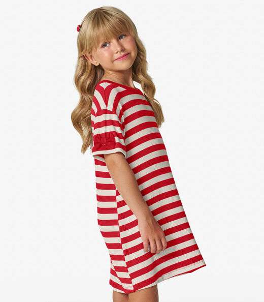 Vestido Infantil em Ribana 2x1 Trick Nick Vermelho