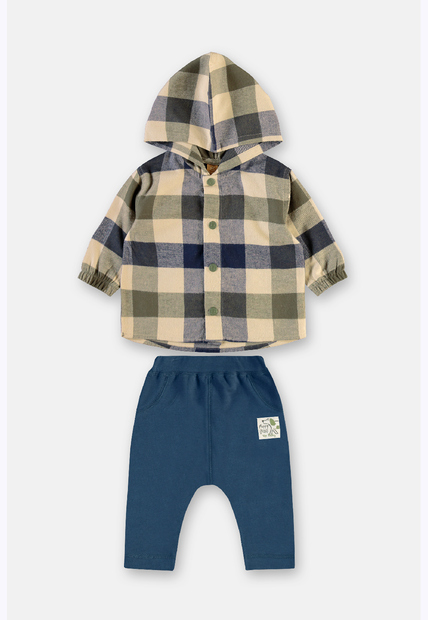 Conjunto Bebê Jaqueta Xadrez Up Baby