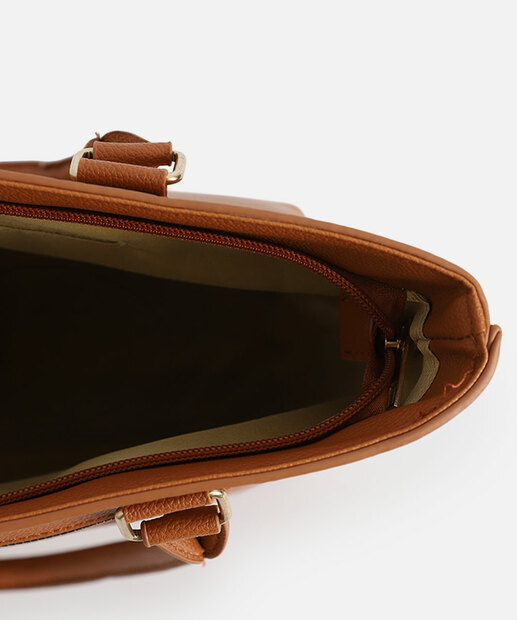 Bolsa De Ombro Tote Feminina Marisa Caramelo