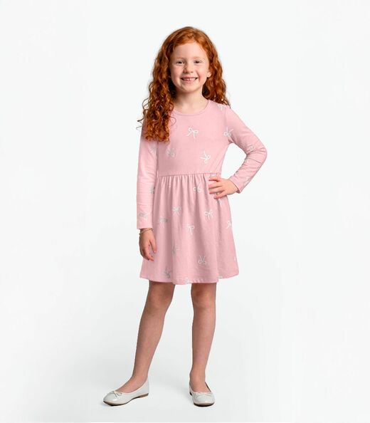 Image_Vestido Manga Longa Infantil Rovi Kids Rosa