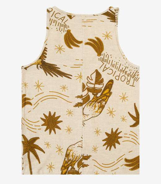 Regata Nadador Feminina Estampada Rovitex Bege