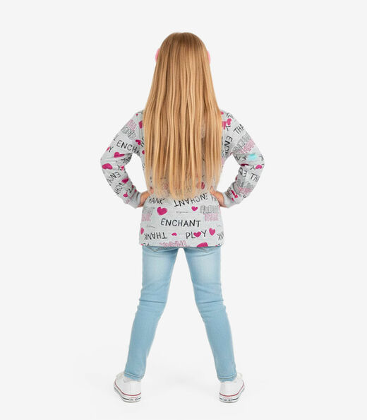 Blusão Infantil Menina Com Capuz Select Marrom