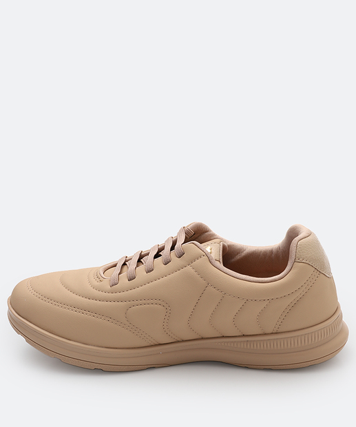 Tênis Casual Feminino Comfortflex Bege