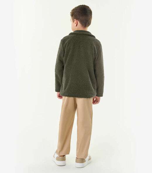 Calça Infantil Masculina Em Sarja Twill Trick Nick Marrom