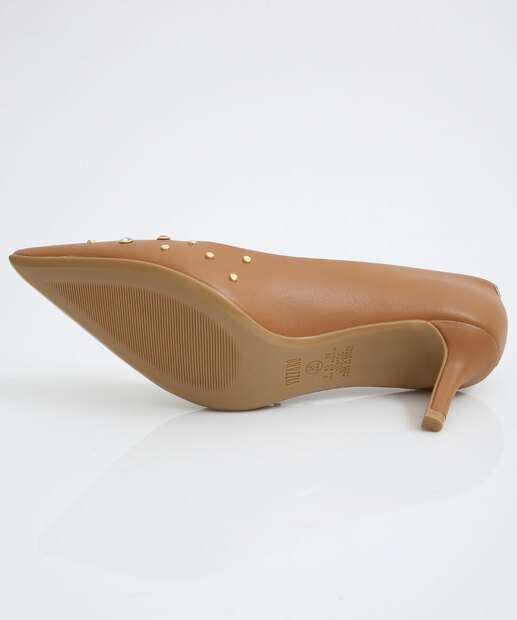 Scarpin Feminino Strass Bico Fino Salto Fino Vizzano