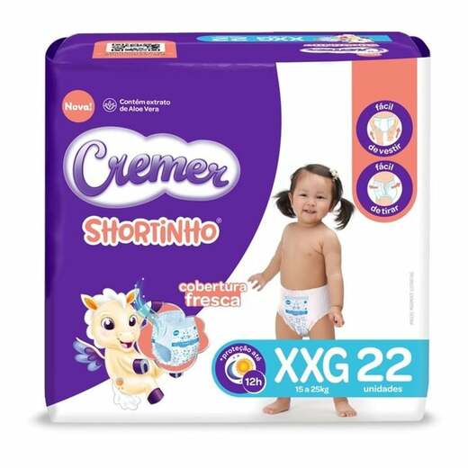 Image_Fralda Descartável Cremer Shortinho Jumbo Xxg 22 Unidades