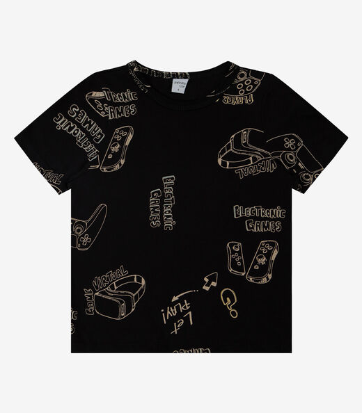 Camiseta Infantil Menino Infinita Cor Preto
