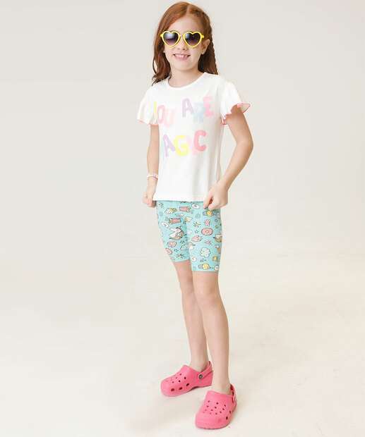 Blusa Infantil Estampa Frase Marisa Tam 4 a 10