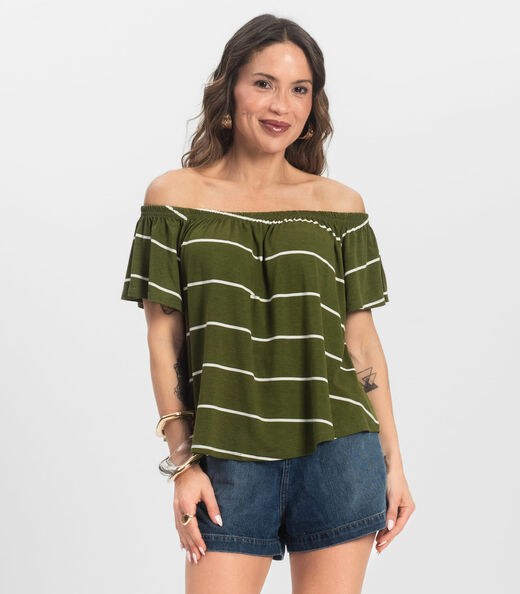 Blusa Feminina Ciganinha Infinita Cor Verde
