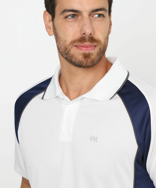 Camiseta Polo Masculina Fitness Marisa Branco