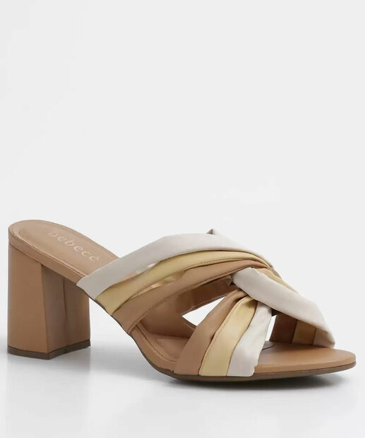 Tamanco Feminino Salto Grosso Tiras Bebecê