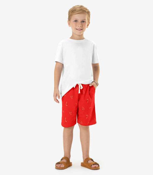 Bermuda Infantil Estampada Rovi Kids Laranja