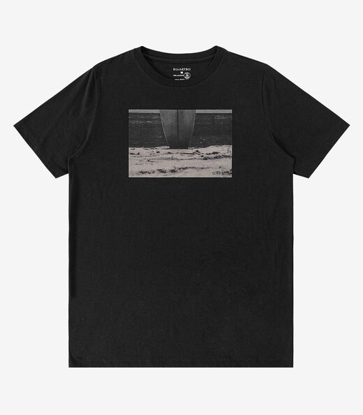 Camiseta Masculina Meia Malha Diametro Preto