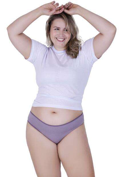 Calcinha Sonho Plus Size Algodão Concept Lingerie Satim