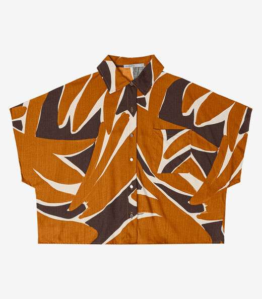 Camisa Feminina Estampada Endless Marrom