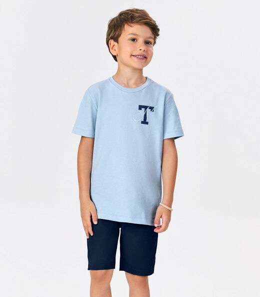 Image_Conjunto Menino Camiseta Com Bermuda Trick Nick Azul