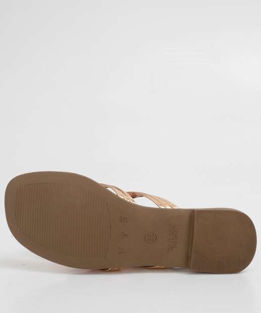 Rasteirinha Feminina Metalizada Marisa