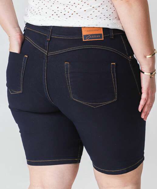 Bermuda Plus Size Feminina Jeans Ciclista